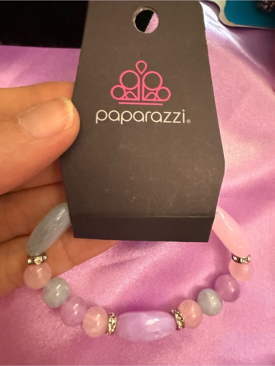 paparazzi Jewelry - 5/25 paparazzi Pastel Pink & Lavender Beaded Stretch Bracelet